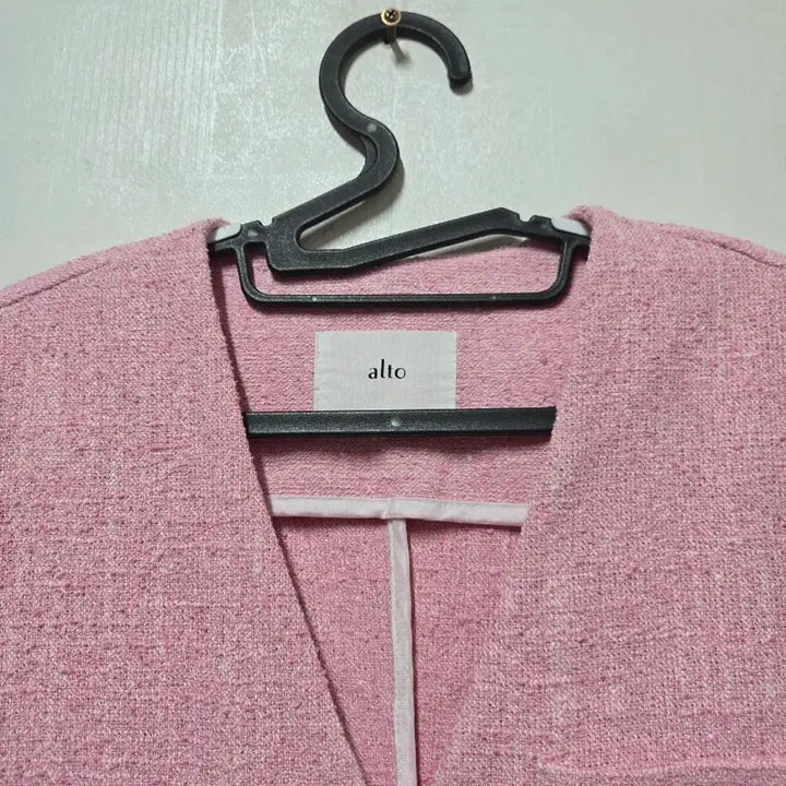 [SOLD OUT] alto 핑크 트위드 반팔 자켓