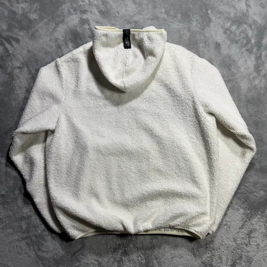 [BUNJANG] Nike Ivory Sherpa Hoodie / 나이키 뽀글이 후드티 아이보리