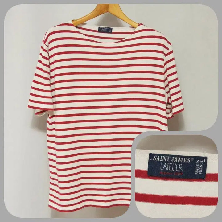 [BUNJANG] Saint James Striped Round T-shirt (Women&