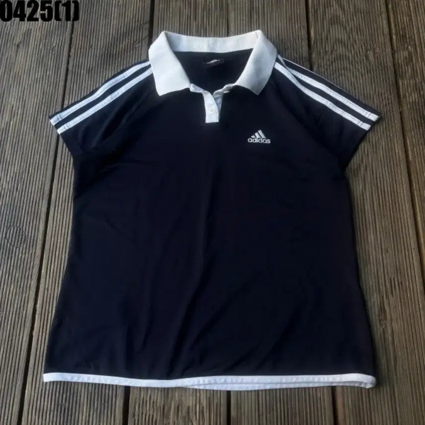 [BUNJANG] Adidas Three Stripes Vintage Short Sleeve T-shirt / 아디다스 삼선 반팔
