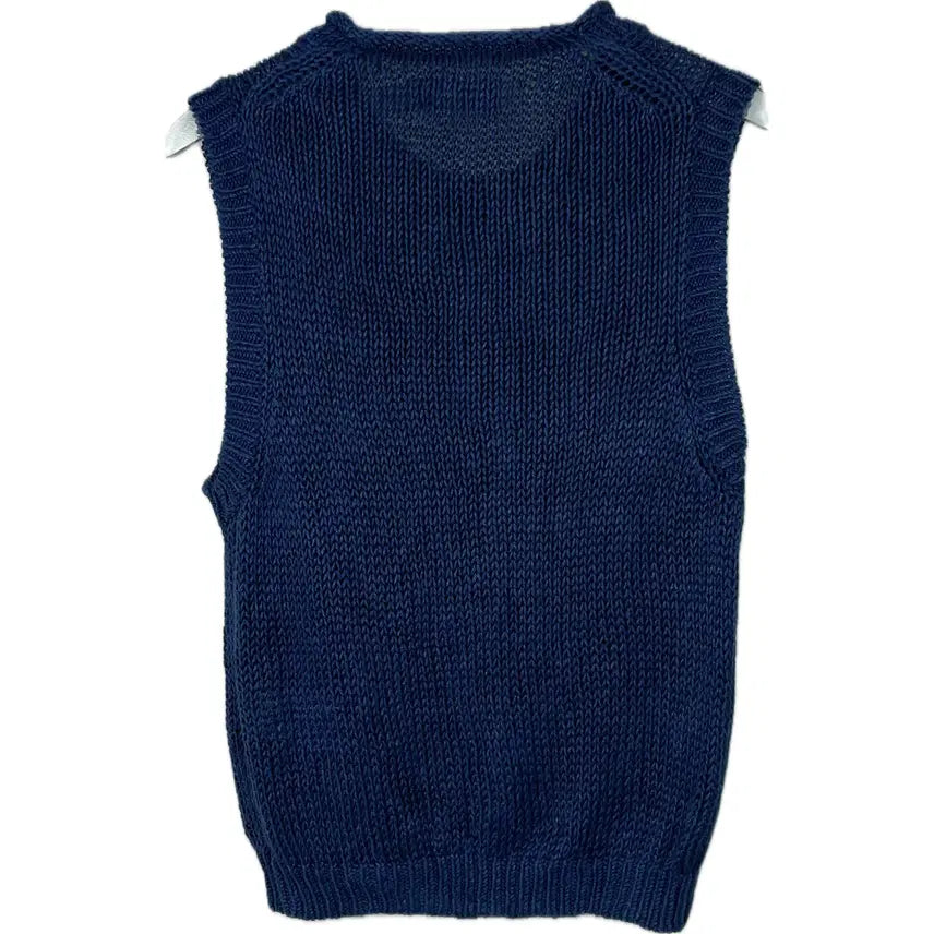 [BUNJANG] Polo Ralph Lauren Linen Cotton Blend Knit Vest / [M] 폴로 랄프로렌 린넨 코튼 블랜드 니트 베스트 조끼 QR 인증