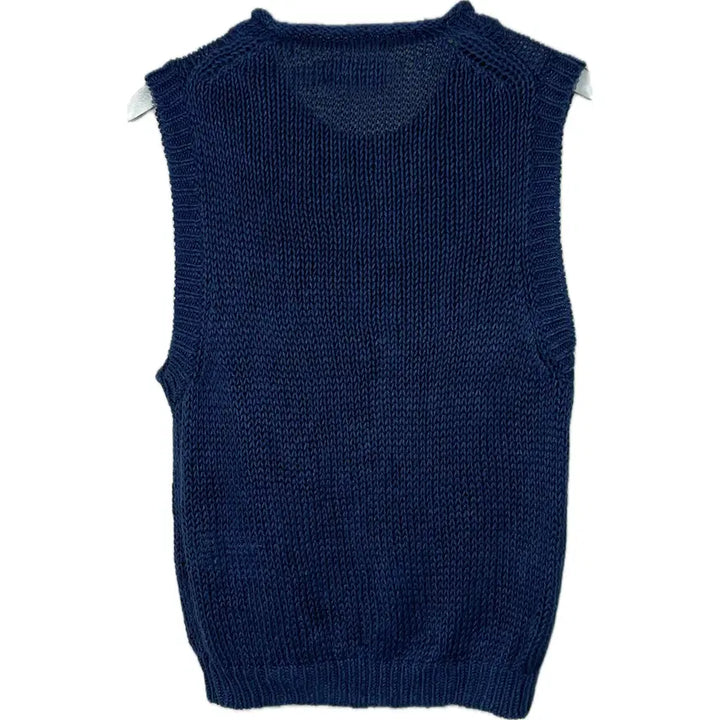 [BUNJANG] Polo Ralph Lauren Linen Cotton Blend Knit Vest / [M] 폴로 랄프로렌 린넨 코튼 블랜드 니트 베스트 조끼 QR 인증