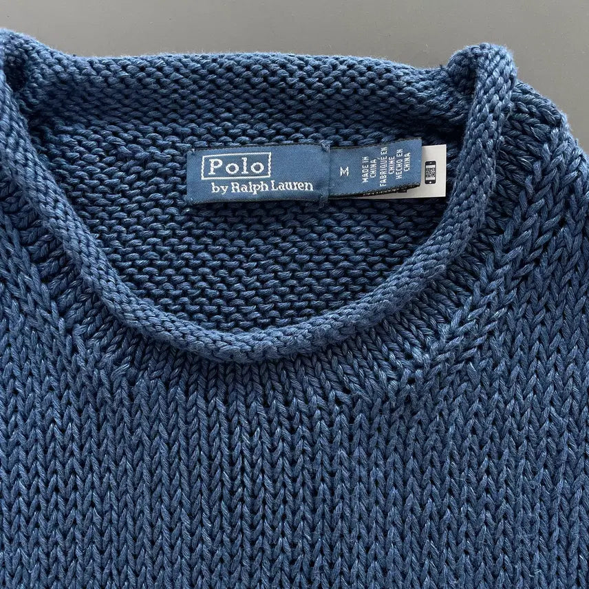 [BUNJANG] Polo Ralph Lauren Linen Cotton Blend Knit Vest / [M] 폴로 랄프로렌 린넨 코튼 블랜드 니트 베스트 조끼 QR 인증