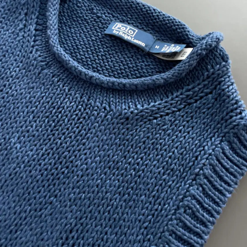 [BUNJANG] Polo Ralph Lauren Linen Cotton Blend Knit Vest / [M] 폴로 랄프로렌 린넨 코튼 블랜드 니트 베스트 조끼 QR 인증