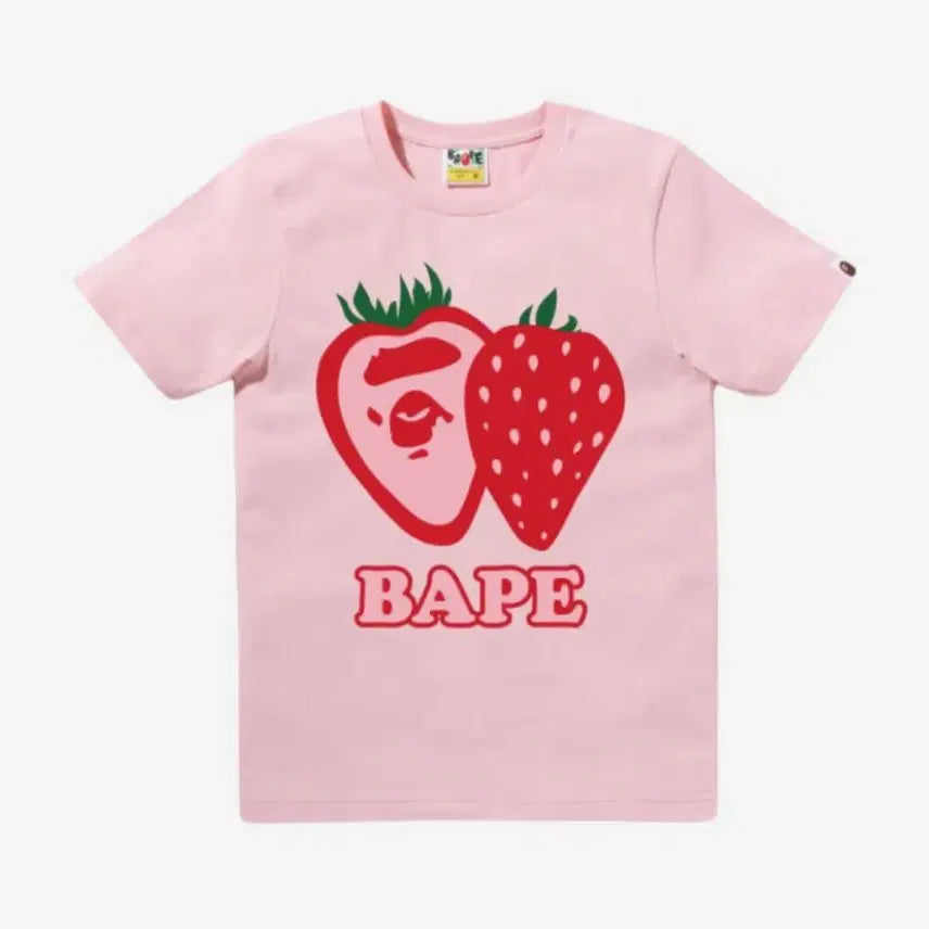 [BUNJANG] BAPE Strawberry T-shirt Pink S / 베이프 스트로베리 티셔츠 핑크 S