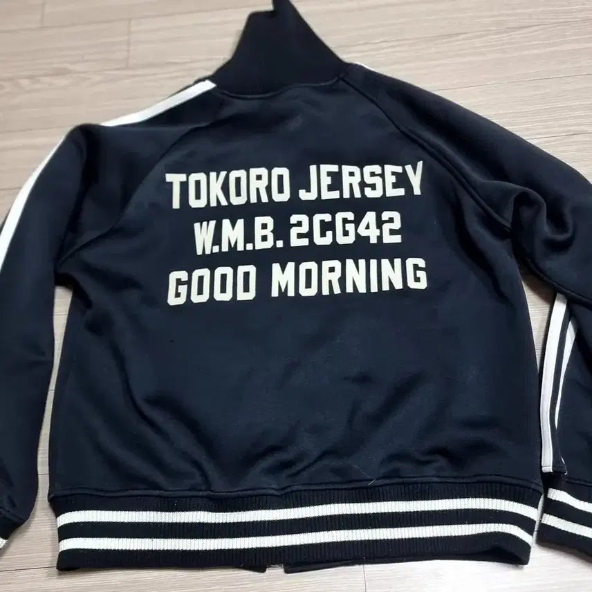 [BUNJANG] Tokoro Jersey Black Track Jacket (105) / 일본생산 토코로 저지 블랙 트랙 자켓(105)