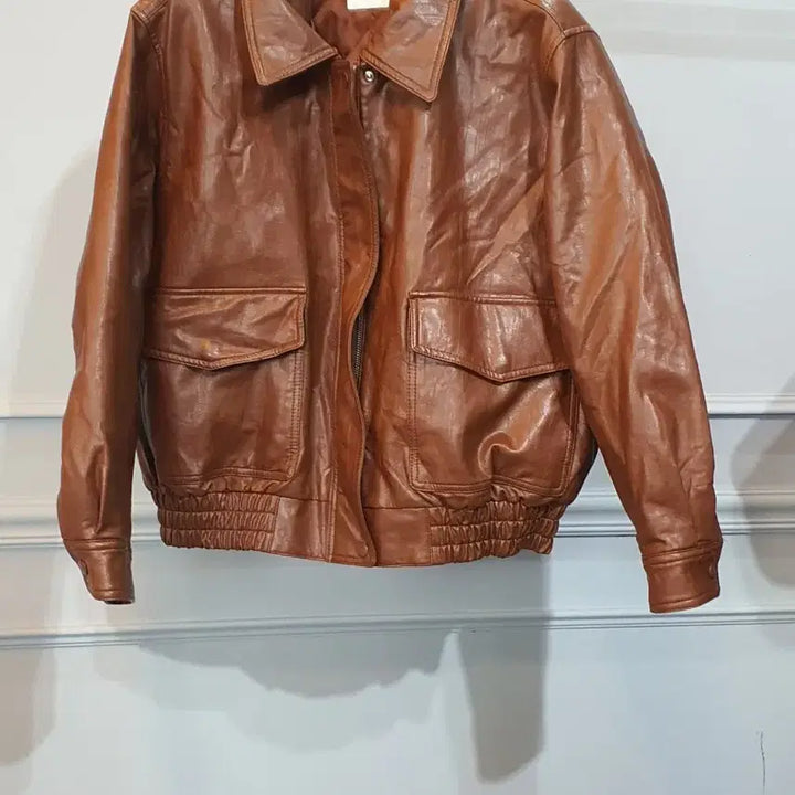 [BUNJANG] Studio Tomboy Brown Leather Jacket / 스튜디오 톰보이 브라운 레더 자켓 F