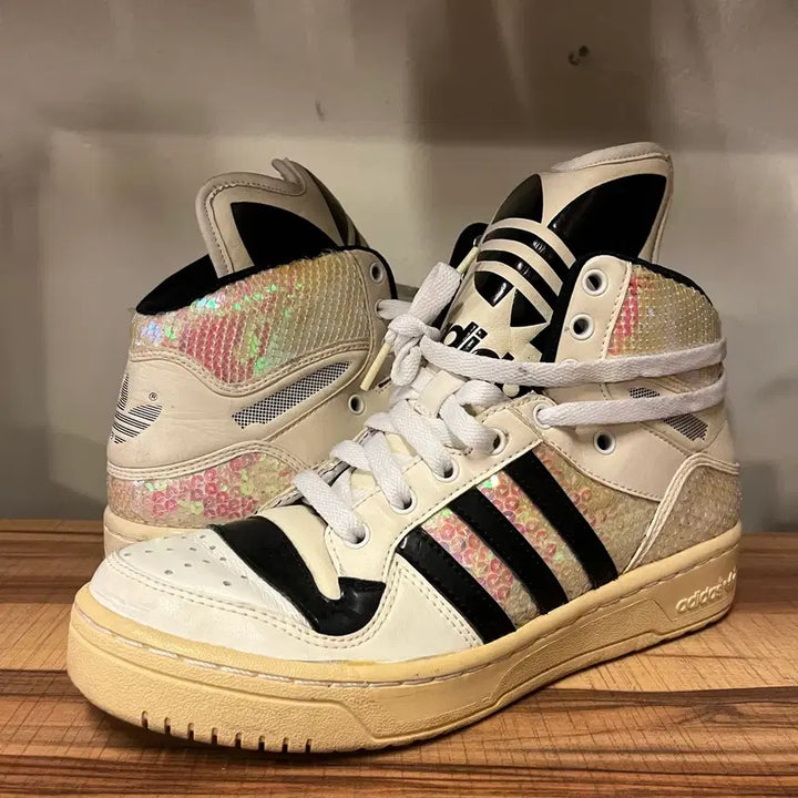 [BUNJANG] Adidas Big Logo High-Top Sneakers / 아디다스 빅로고 하이탑