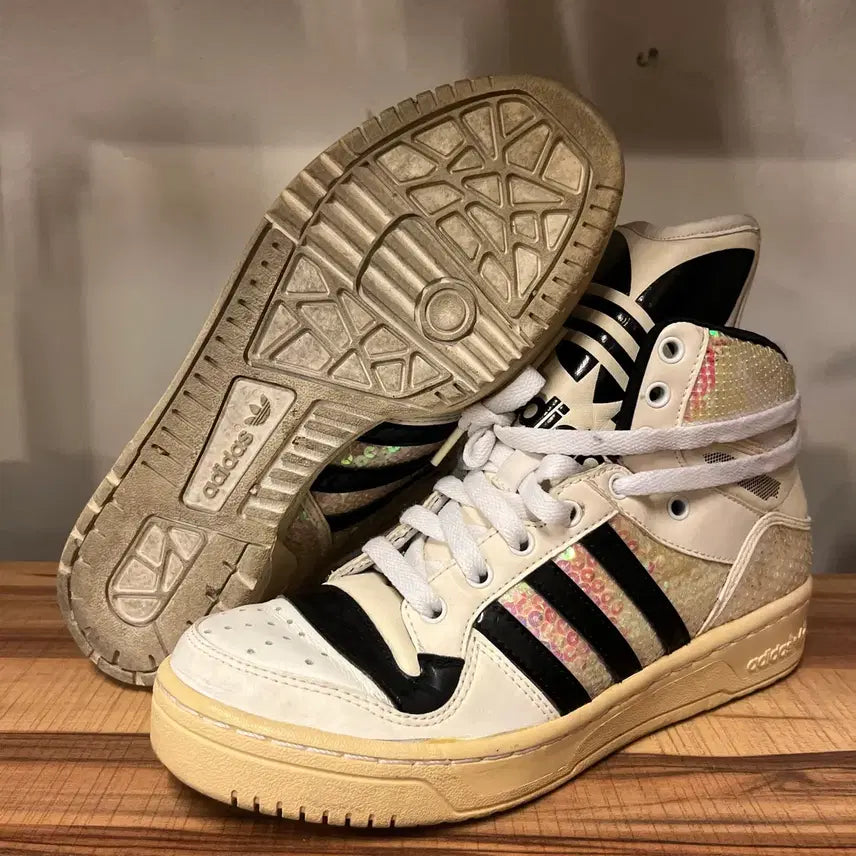[BUNJANG] Adidas Big Logo High-Top Sneakers / 아디다스 빅로고 하이탑