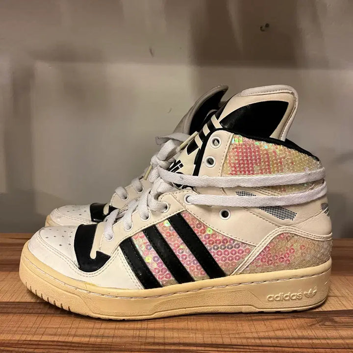 [BUNJANG] Adidas Big Logo High-Top Sneakers / 아디다스 빅로고 하이탑