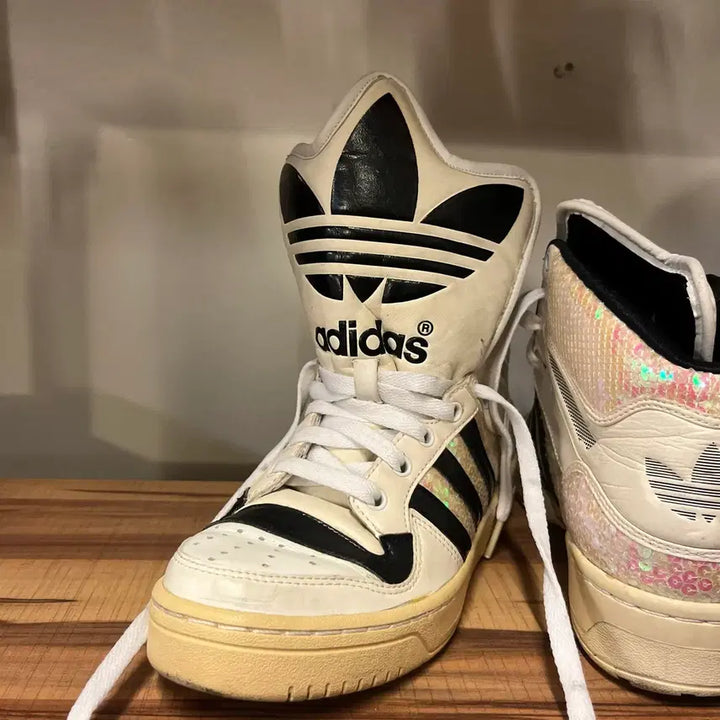 [BUNJANG] Adidas Big Logo High-Top Sneakers / 아디다스 빅로고 하이탑