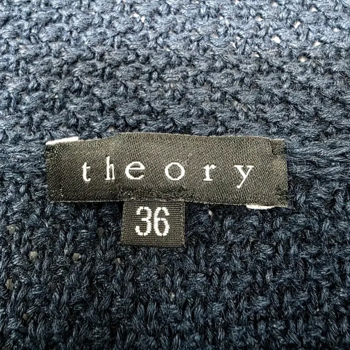 [BUNJANG] Theory Double Button Knit Jacket Navy 36 / 띠어리 더블 버튼 니트 자켓 네이비 36