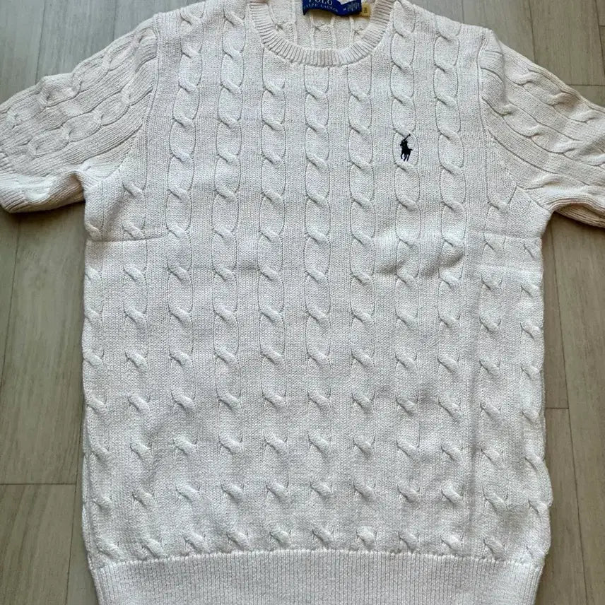 [BUNJANG] Polo Ralph Lauren Cable Knit Short Sleeve Sweater / [M] 폴로 랄프로렌 케이블 반팔니트
