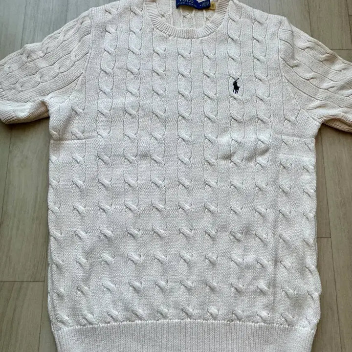 [BUNJANG] Polo Ralph Lauren Cable Knit Short Sleeve Sweater / [M] 폴로 랄프로렌 케이블 반팔니트