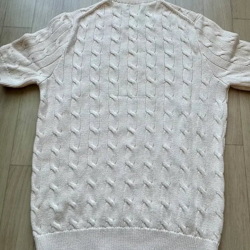 [BUNJANG] Polo Ralph Lauren Cable Knit Short Sleeve Sweater / [M] 폴로 랄프로렌 케이블 반팔니트