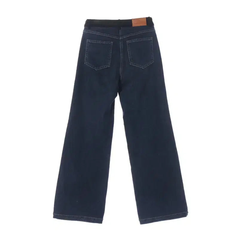 [BUNJANG] Bernice Velvet Lined Bootcut Denim Pants / 베르니스 벨벳 라이닝 부츠컷 데님팬츠 진청