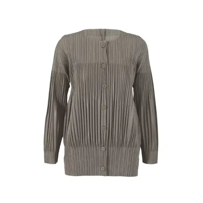 [BUNJANG] Pleats Please Fluffy Button Jacket Cardigan / 플리츠플리즈 플러피 자켓 가디건