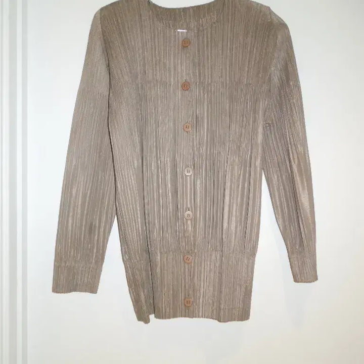 [BUNJANG] Pleats Please Fluffy Button Jacket Cardigan / 플리츠플리즈 플러피 자켓 가디건