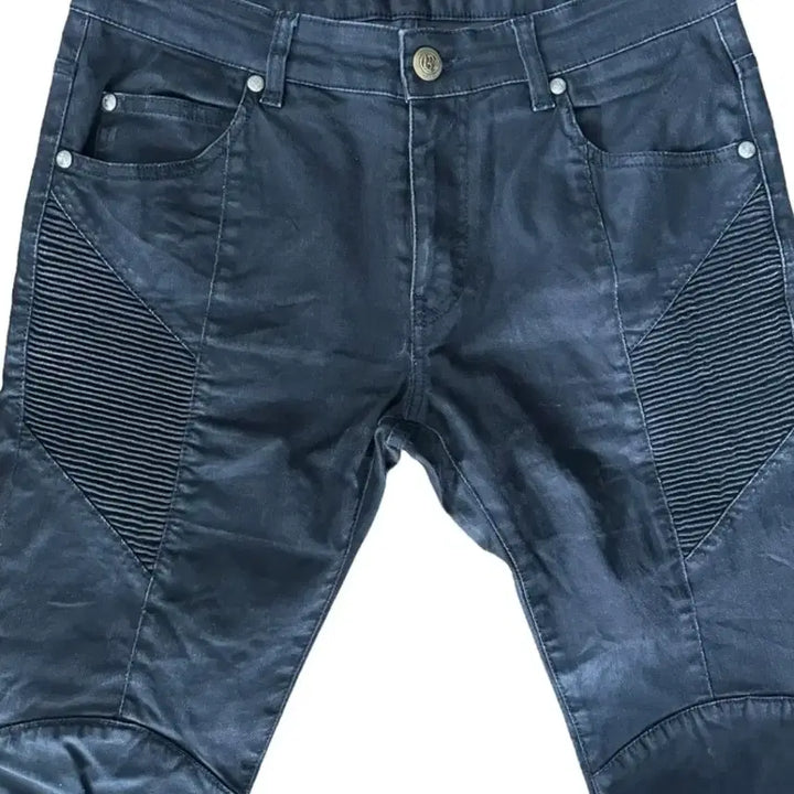 [BUNJANG] Pierre Balmain Biker Denim Pants Black 32 / (정품) 피에르 발망 바이커 데님 팬츠 블랙 32