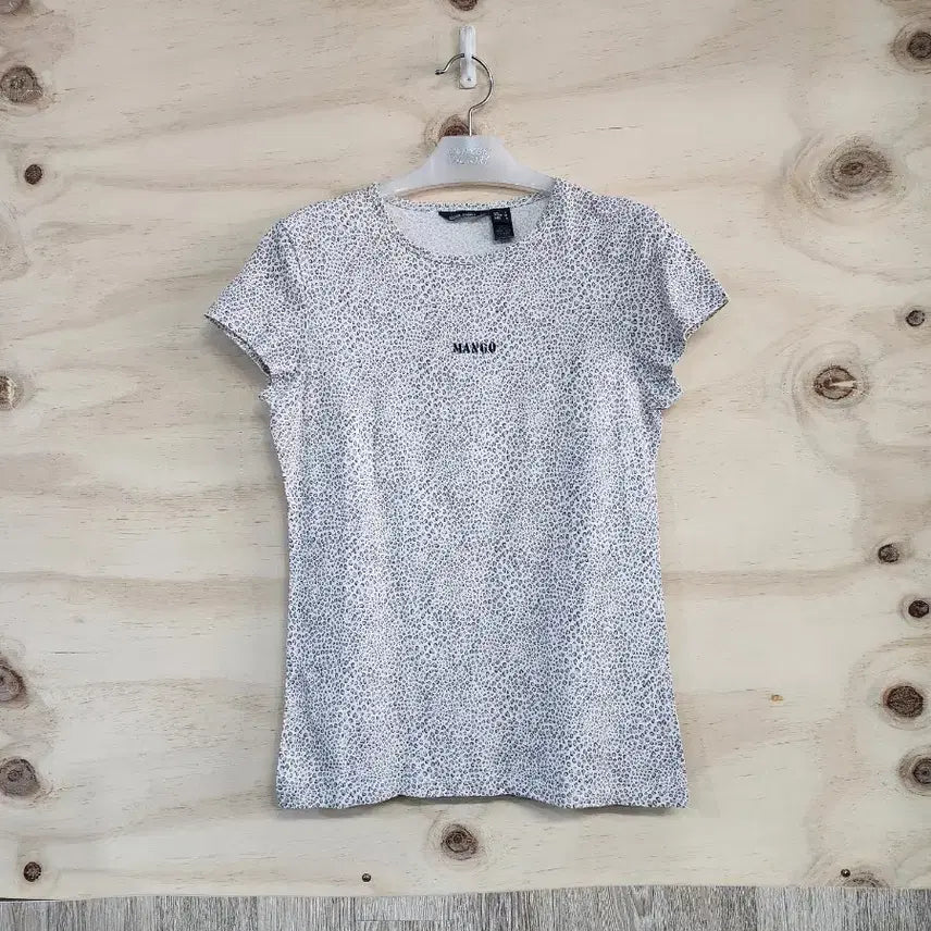 [BUNJANG] MANGO Leopard Print Short Sleeve T-shirt / 204) 망고 MANGO 호피패턴 반팔 티셔츠