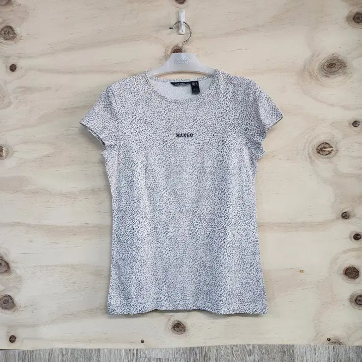 [BUNJANG] MANGO Leopard Print Short Sleeve T-shirt / 204) 망고 MANGO 호피패턴 반팔 티셔츠