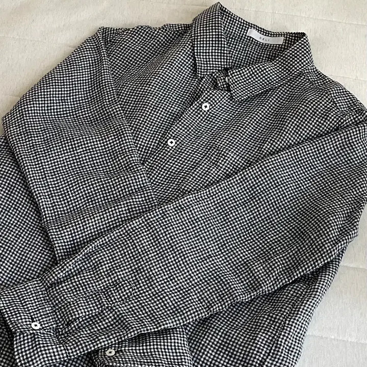 [BUNJANG] The Buttercream Linen Check Shirt / 더버터크림 린넨 체크 셔츠