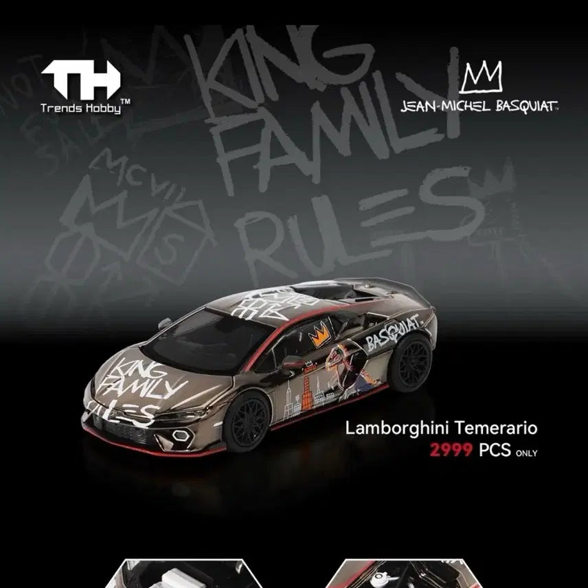 [BUNJANG] Trends Hobby Basquiat Lamborghini Temerario 1:64 Model Car / 1:64 Trends hobby 바스키아 협업한 람보르기니 모델카.