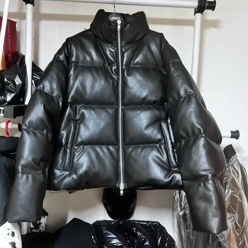 [SOLD OUT] [XL] 에이징씨씨씨 비건 레더 패딩