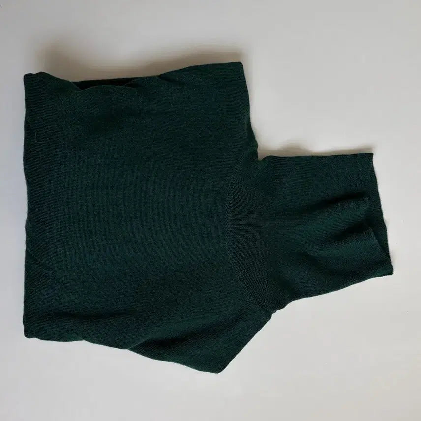 [BUNJANG] Dark Green Turtleneck Knit Sweater / 다크 그린 터틀넥 니트