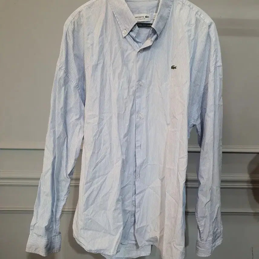 [SOLD OUT] 라코스테 스트라이프 셔츠 하늘색 105