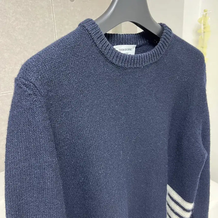 [BUNJANG] Thom Browne Diagonal Stripe Knit Sweater Navy / [정품] 신형텍 / 5 톰브라운 안타르시아 사선 니트 네이비