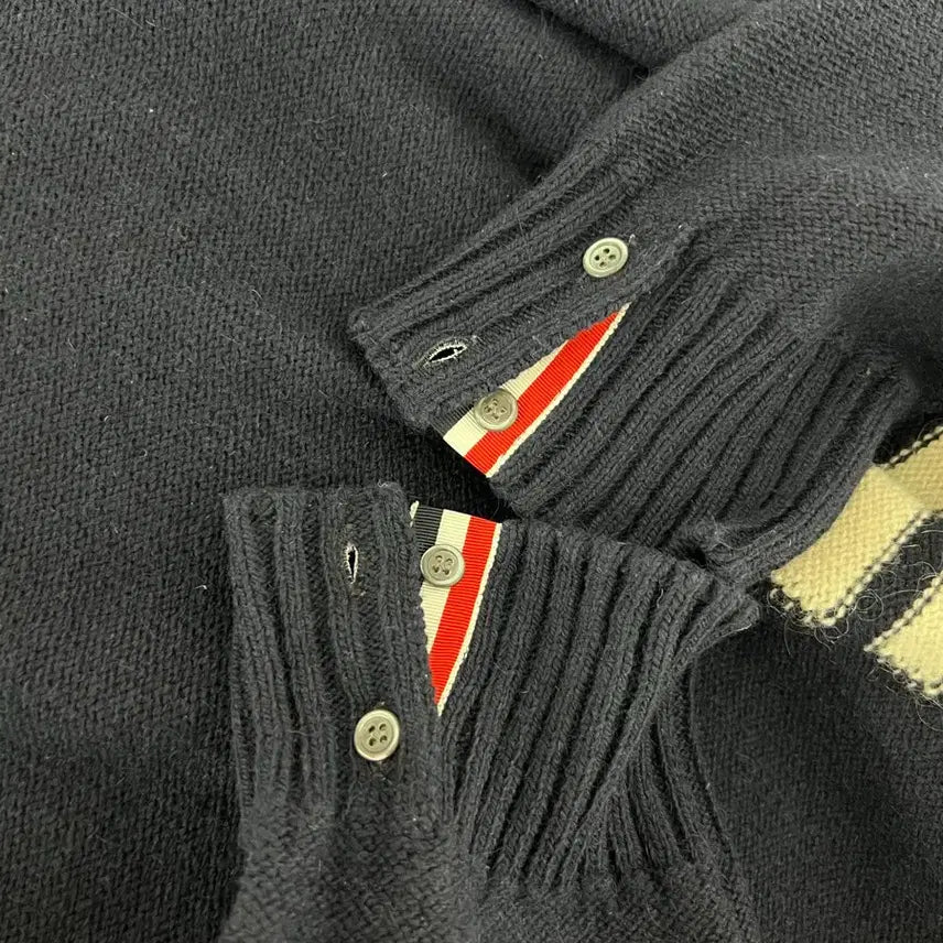 [BUNJANG] Thom Browne Diagonal Stripe Knit Sweater Navy / [정품] 신형텍 / 5 톰브라운 안타르시아 사선 니트 네이비