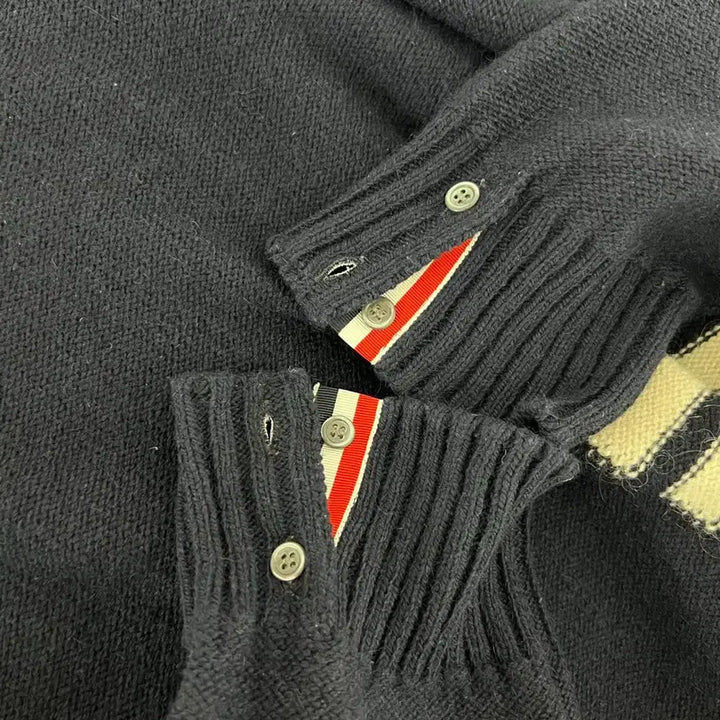[BUNJANG] Thom Browne Diagonal Stripe Knit Sweater Navy / [정품] 신형텍 / 5 톰브라운 안타르시아 사선 니트 네이비