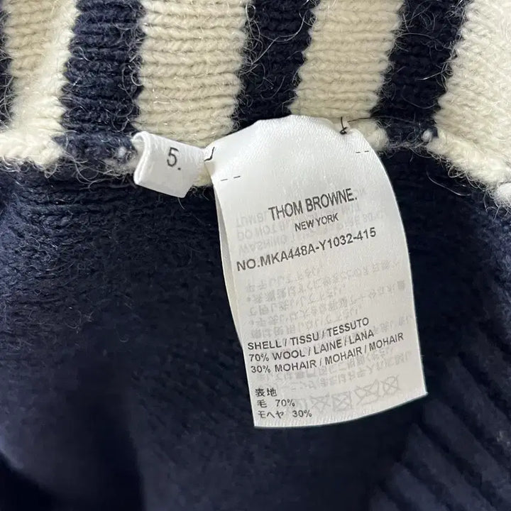 [BUNJANG] Thom Browne Diagonal Stripe Knit Sweater Navy / [정품] 신형텍 / 5 톰브라운 안타르시아 사선 니트 네이비