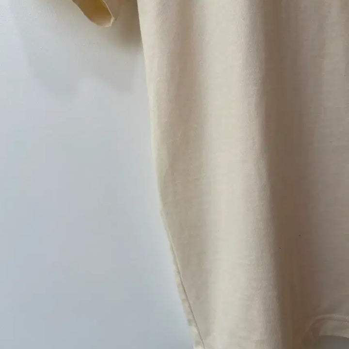 [BUNJANG] EVISU Ivory Logo Short Sleeve T-shirt / 에비수 아이보리 로고 반팔 티셔츠 L