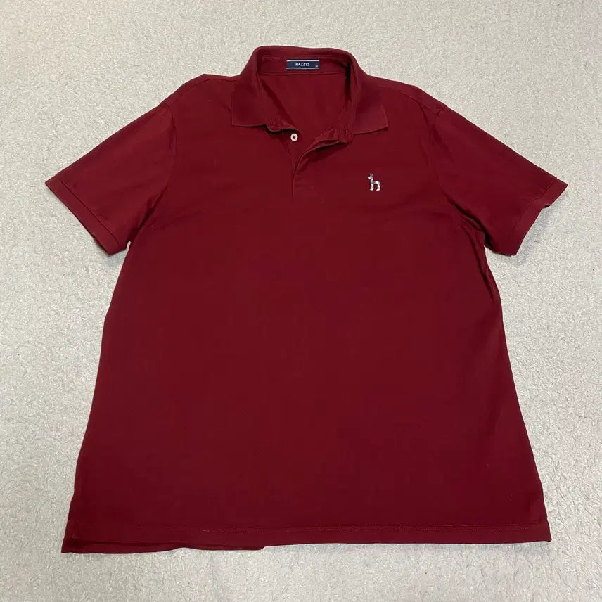[BUNJANG] Hazzys Polo Shirt Burgundy Size 110 / 헤지스 반팔 카라티 버건디 110
