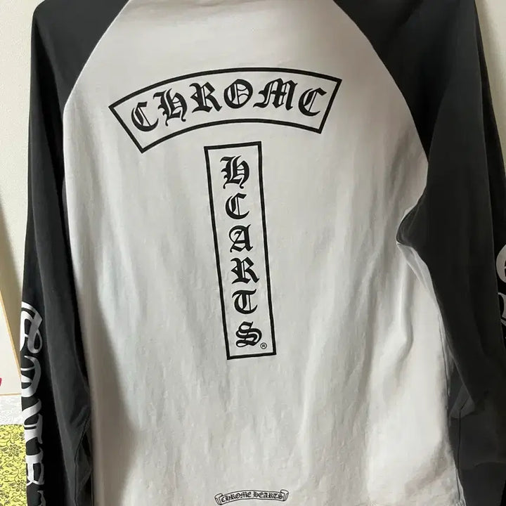 [BUNJANG] Chrome Hearts White and Black Long Sleeve T-shirt / 크롬하츠 화이트 블랙 롱슬리브 티셔츠