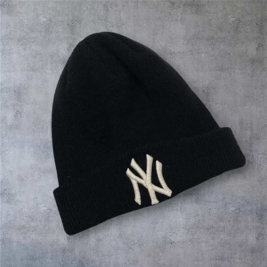 [BUNJANG] MLB New York Yankees Big Logo Knit Beanie / 엠엘비 MLB 블랙 뉴욕양키스 빅로고 비니