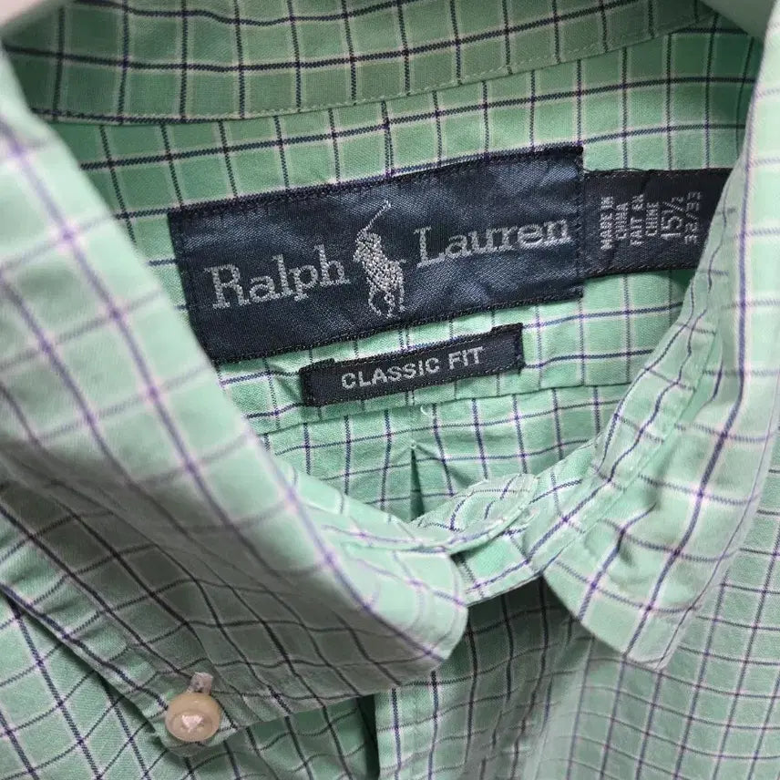 [BUNJANG] Ralph Lauren Mint Check Shirt / (1461)랄프로렌 민트 체크 남방