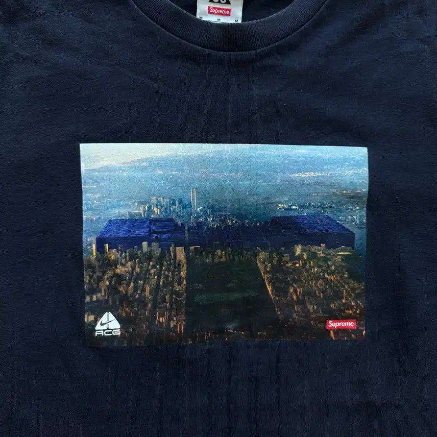 [BUNJANG] Supreme x Nike ACG Grid T-Shirt Black M / 슈프림 x 나이키 ACG 그리드 티셔츠 블랙 M - 22FW