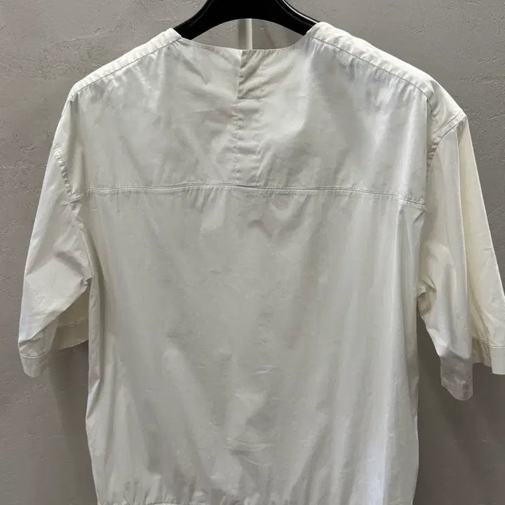 [BUNJANG] SYSTEM White Short Sleeve Blouse / SYSTEM 화이트 숏 슬리브 블라우스