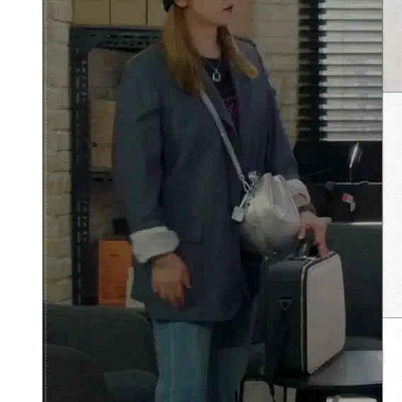 [BUNJANG] Park So Dam Notched Lapel Wool Check Blazer / 2020.타임)박소담 착용 노치드라펠 얇은울 체크자켓