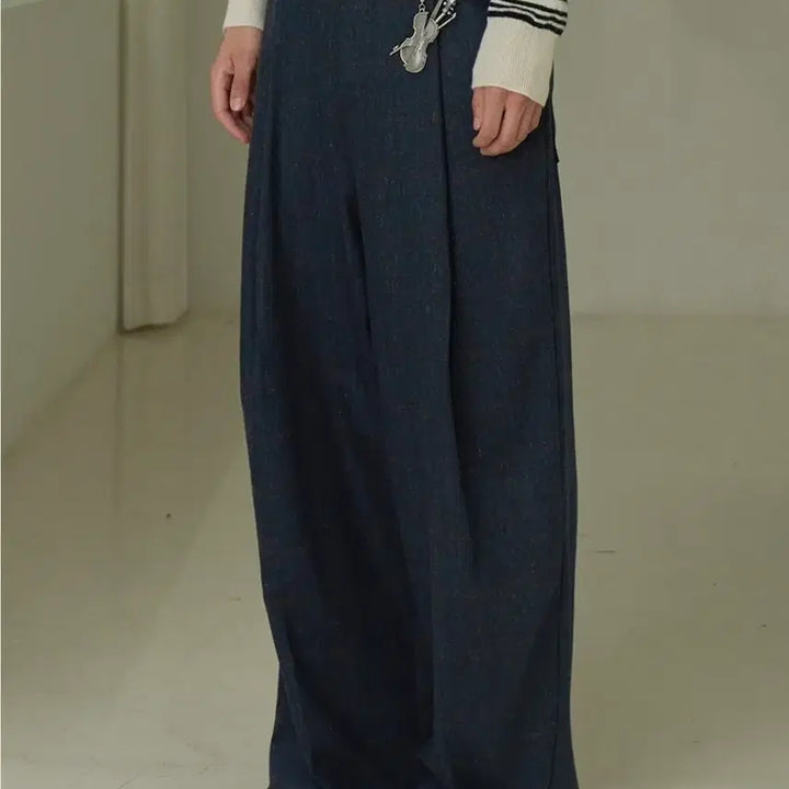 [BUNJANG] Waveyness Deep One-Tuck Wool Trousers Navy / [2] 웨이비니스 딥 원턱 울 트라우저 네이비