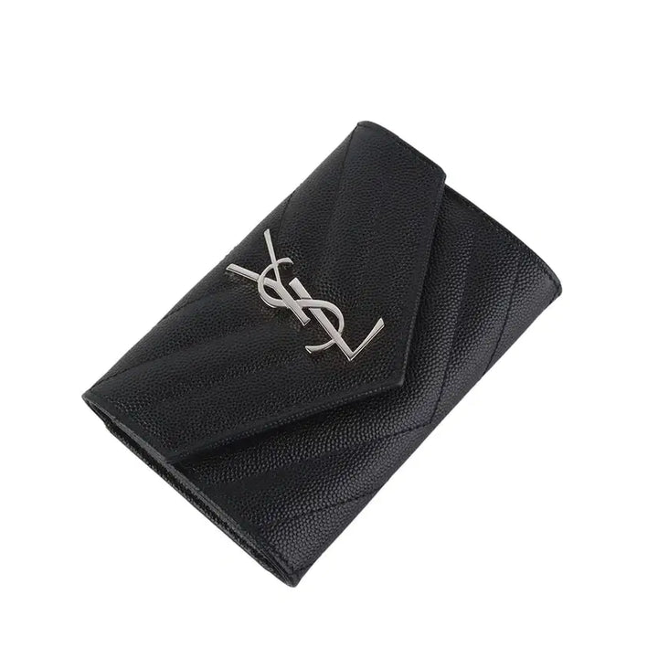 [BUNJANG] Saint Laurent Cassandra Matelassé Card Holder / 생로랑 414404 캐비어 카산드라 마틀라세 카드지갑37062Y-3