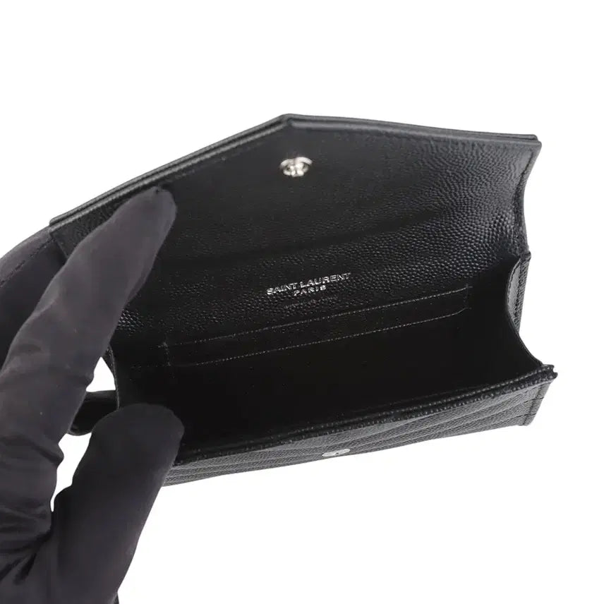 [BUNJANG] Saint Laurent Cassandra Matelassé Card Holder / 생로랑 414404 캐비어 카산드라 마틀라세 카드지갑37062Y-3