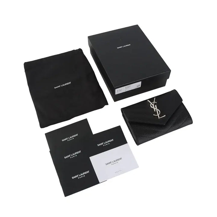 [BUNJANG] Saint Laurent Cassandra Matelassé Card Holder / 생로랑 414404 캐비어 카산드라 마틀라세 카드지갑37062Y-3