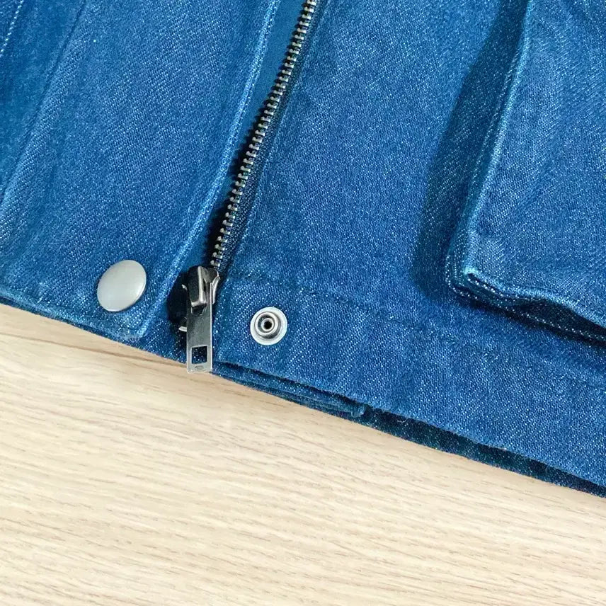 [BUNJANG] Uniqlo Utility Shorts Jacket Denim / 유니클로 유틸리티쇼츠재킷 데님