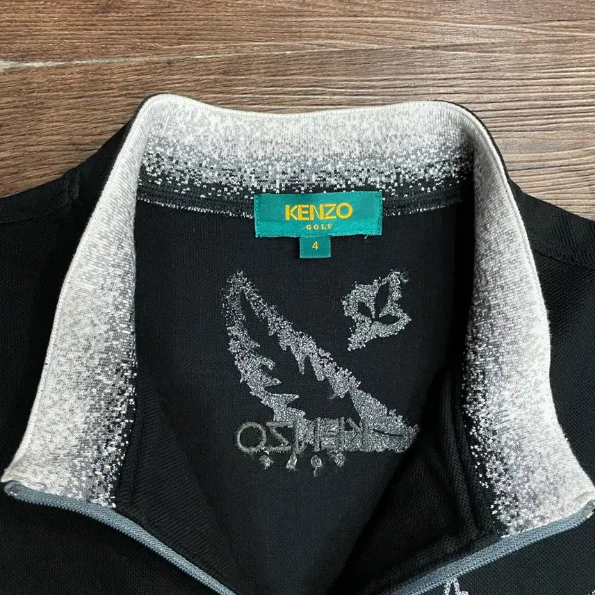 [BUNJANG] KENZO Half-Zip Short Sleeve T-shirt / 겐조 KENZO 일본판 블랙 하프집업 반팔 티셔츠