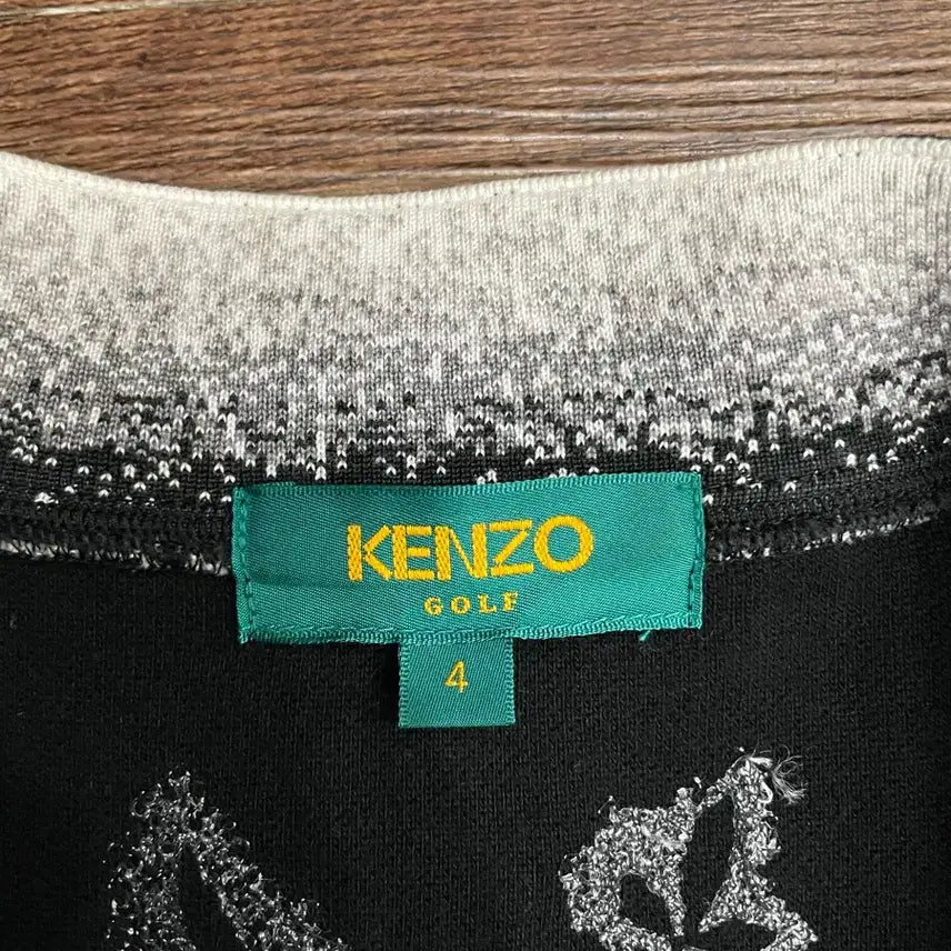 [BUNJANG] KENZO Half-Zip Short Sleeve T-shirt / 겐조 KENZO 일본판 블랙 하프집업 반팔 티셔츠