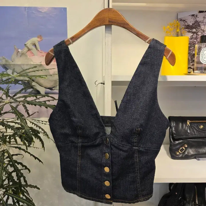 [BUNJANG] Zara Vest Top / 자라 청 뷔스티에 조끼 (새상품)